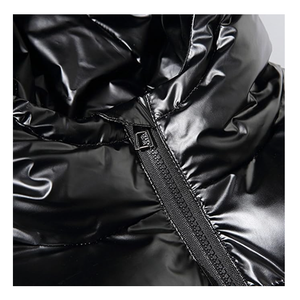Windbreaker Quilted Padded Coat Bomber Street-wear <b>Puffer</b> <b>Jacket</b> Men Custom Metallic Hooded Puff Bubble <b>Jacket</b> Full Zip Down - Product Image 5
