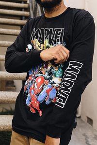 <b>Marvel</b> Avengers Guardians of The Galaxy Team Up All Time Men's Adult Graphic Tee T-Shirt - Product Image 4