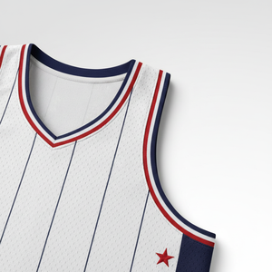 Personnalisez vos propres uniformes de basket-ball d'équipe, réversibles, unisexes, été, impression par sublimation, sans manches, col rond en mesh, 100% - Product Image 4
