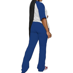 Women Stylish Two Piece Outfit Casual Short Sleeve T <b>Shirt</b> Loose Pants Lounge Wear Wholesale - Product Image 3