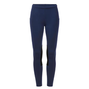 Pantalones de equitación de cintura alta para mujer, largos, de punto, con botones, elásticos en cuatro direcciones, con bolsillos, de color sólido. - Product Image 5