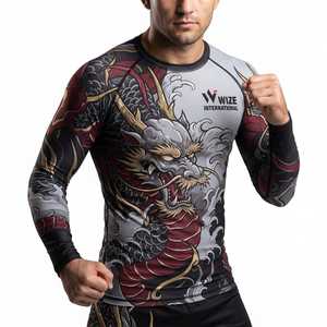 Meilleures ventes : Rashguard de natation pour homme à manches longues, respirant, imprimé, avec protection solaire, en Spandex/Polyester 120g, faible MOQ - Product Image 1