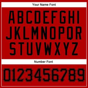 Camiseta de Fútbol Personalizada Roja y Negra, Auténtica, de Manga Corta, Uniforme de Equipo Cosido, Transpirable, de Poliéster, con Botones - Product Image 4