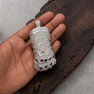 Custom Hip Hop Iced Out <b>Glove</b> Pendant 925 <b>Silver</b> VVS Moissanite Fully Paved Bling Hip Hop Jewelry Charm - Product Image 4