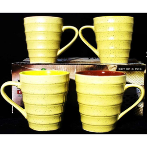 Ensemble de tasses à lait en céramique classiques à pois - Product Image 3