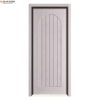 Puerta Elegante de Madera MDF con Patrones Sencillos, Estilo Rústico, Insonorizada, Aislante Térmico, Reducción de Ruido, para Baño y Sala de Estar