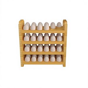 Handmade <b>Eco</b>-Friendly Bamboo Deviled <b>Egg</b> Tray Set Custom Wooden <b>Egg</b> Holder Storage Rack for Refrigerator Kitchen Accessory - Product Image 5