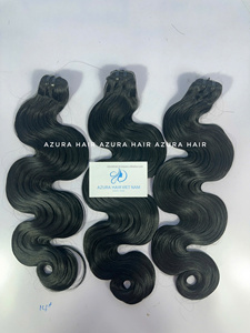 Grande vente!! Vente en gros de cheveux humains vietnamiens 100%, bouclés à la main et rebondissants, doux et lisses, couleur noire - Product Image 5