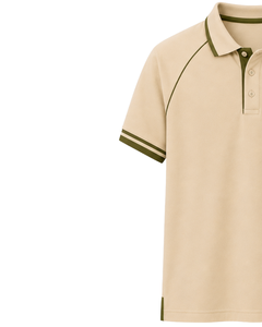 Camiseta Polo Personalizada para Hombre, Color Beige Oliva, Estilo Casual, Manga Corta, Transpirable, Mezcla de Algodón, para Golf, Verano - Product Image 3