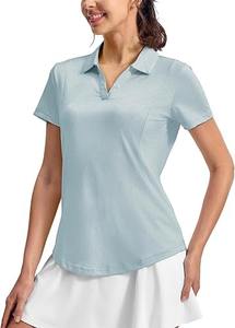 เสื้อโปโลผู้หญิงคุณภาพสูง เนื้อผ้านุ่ม ระบายอากาศได้ดี ผ้าฝ้ายผสม ยับยาก รับสกรีนโลโก้ เหมาะสำหรับกอล์ฟ เทนนิส กีฬา ลำลอง และทำงาน - Product Image 6