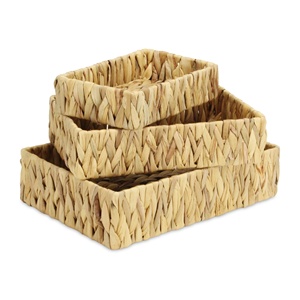Joli panier de rangement miniature en jacinthe d'eau pour chambre d'enfant, organiseur de jouets pour enfants - Product Image 1