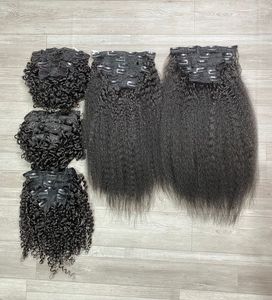 Clip sin costuras ins 100% extensiones de cabello humano vietnamita texturas rizadas sin tejido químico cutícula del cabello alineada para mujeres negras - Product Image 5
