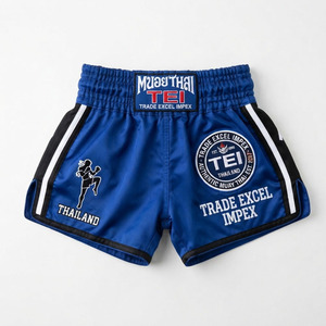 Pantalones Cortos de Muay Thai y Kickboxing Personalizados con Logotipo Frontal, para Hombre, de Alta Calidad, Transpirables, de Secado Rápido, Ajuste Clásico - Product Image 4