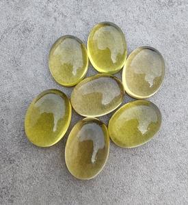 Cuarzo Limón Natural Cabujón Ovalado con Base Plana, Piedra Suelta para Joyería, Manualidades y Coleccionismo - Product Image 2