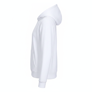 Sweat-shirt à capuche blanc uni de qualité supérieure, épais, personnalisable avec logo, coupe oversize unisexe en molleton pour hommes et femmes - Product Image 2