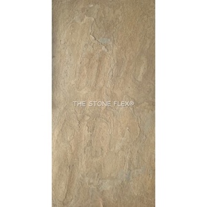 Mùa thu kem linh hoạt Slate đá Veneer tấm mỏng tự nhiên đá ốp cho tường & trang trí nội thất giá tốt nhất/Tỷ lệ tsf Ấn Độ - Product Image 4