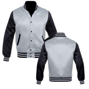 Wholesale Fashionable Satin Varsity <b>Jacket</b> Customizable Team Letterman <b>Jacket</b> for Bulk Orders - Product Image 3
