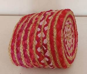 Panier de rangement en jute et coton tressé, grand format, style bohème, écologique, pour salle de bain, linge sale et jouets pour bébé - Product Image 5