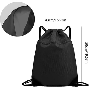 Bolsa Deportiva Básica con Cordón, Mochila de Gimnasio, Bolsa de Viaje, Bolsa de Playa, Bolsa de Compras de Malla, Se Acepta Logotipo Personalizado - Product Image 4