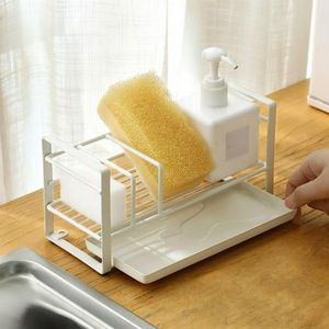Strong Iron <b>Kitchen</b> Sink Organizer <b>Rack</b> With Non Slip Base For Stable Placement Near Sink Area - Product Image 1