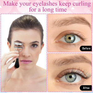 Kit de recourbe-cils en acier inoxydable chirurgical Hasni, peigne à cils, brosse à sourcils, pince à épiler, applicateur de faux cils, tondeuse à sourcils - Product Image 6