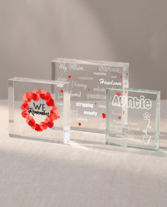 Personalized Clear <b>Acrylic</b> <b>Block</b> Gift Custom Engraved Keepsake for Special Occasions, Anniversaries & Loved Ones - Product Image 2
