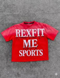เสื้อยืดสตรีทแวร์ Rexfit Sports Premium Acid Washed Faded ผ้าคอตตอน GSM สูง พิมพ์ลายตามสั่ง ดีไซน์ทำสีซีดแบบ Distressed Sun Fade ผ้าสองชั้น - Product Image 1