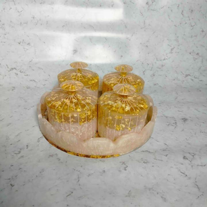 Luxury Custom Durable Hand-painted Eco-Friendly Non-Toxic Resin <b>Jar</b> Lid for Candle <b>Spice</b> Cosmetic Jewelry Storage Table Decor - Product Image 3