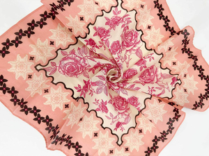 Wholesale Customized 100% <b>Silk</b> Long Square Scarves Bandana <b>Head</b> Scarves Elegant Floral Chiffon for Women Custom Print - Product Image 3