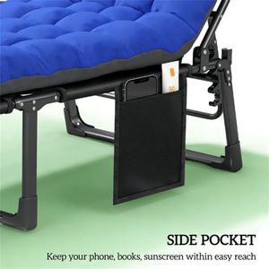 Ensemble de 2 chaises longues pliantes d'extérieur pour la cour, pour bronzer et se détendre - Product Image 4