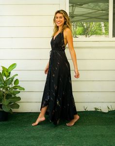 Vestido Maxi Tie Dye Personalizado, Diseño Sólido, Moderno y Sencillo, Cintura Tejida, Rayón, Sin Mangas, Alta Calidad, Exportadores de Ropa para Vacaciones - Product Image 5