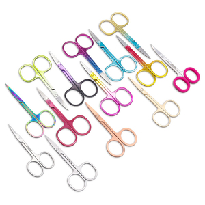 Ciseaux de manucure en acier inoxydable, lame droite, manche rond, 87 mm, coupe-cuticules durable pour adultes, soin des ongles de précision - Product Image 4