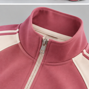 Unisex Color Block Tracksuit Set Stand Collar Zipper Jacket Long Pants Sporty Winter Outfit Quick Dry Lightweight - Product Image 4