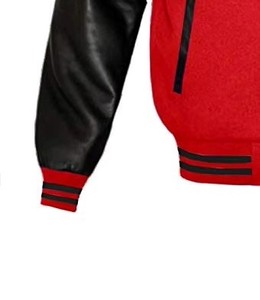 Premium Men Varsity <b>Jacket</b> Embroidered Letterman College Baseball Coat Wool <b>Leather</b> OEM ODM Sample Service - Product Image 3