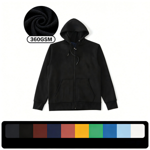 Sudadera con capucha extragrande con cremallera y estampado personalizado Glory, calidad premium, 100% algodón, hombros caídos, OEM, venta al por mayor, unisex - Product Image 5