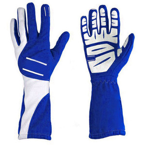 Green White Full Finger Racing Gloves PU Coating Non Slip Motocross Outdoor Unisex <b>Pull</b> On Panelled Design Custom Driving Gear - Product Image 6
