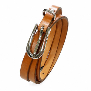 Ceinture pour femme en cuir véritable italien, largeur 10 mm, longueur 115 cm, boucle à ardillon, HN03, fabriquée en Corée - Product Image 5