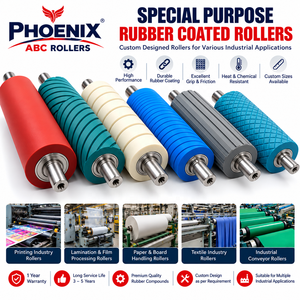 Cylindre d'impression flexographique Phoenix Abc New Flexo, rouleau recouvert de caoutchouc, rouleaux à usage spécial - Product Image 2