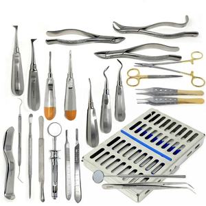 Kit d'instruments dentaires vétérinaires de haute qualité avec boîte, outils de chirurgie buccale de classe I, manuels, en acier inoxydable - Product Image 4