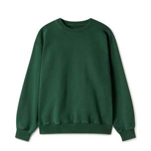 เสื้อสเวตเชิ้ตแขนยาวคอวีทรงหลวมสีเขียวเข้มสำหรับผู้ชาย  ผ้าฟลีซ  รับทำโลโก้ตามสั่ง  OEM ODM ขายส่งเสื้อผ้า - Product Image 1