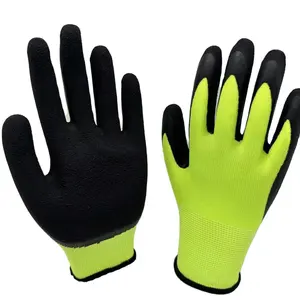 Fabrika SG Polyester el koruma eldiven nitril kumlu kaplı yumuşak ve nefes iş güvenliği eldiveni