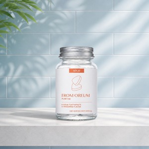 [FROM OREUM] Dentifrice solide saveur mandarine de Jeju, 60 comprimés, pour l'approvisionnement des chambres d'hôtel et les articles de toilette des salles de bain des clients - Product Image 1