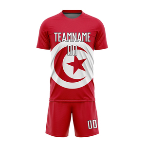 Maillot de football personnalisé sublimé, design drapeau américain, nom et numéro de l'équipe, manches courtes, col rond, unisexe, adulte, vêtements respirants en polyester - Product Image 3