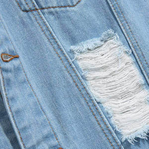 Distressed Slim Fit Jean Trucker Jacket for Men 100% Cotton Breathable Windproof Button Front Long Sleeve Casual <b>Denim</b> <b>Coat</b> - Product Image 5