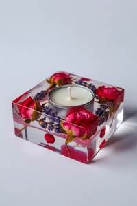 Elegant Resin <b>Candle</b> Holder With Decorative Pattern For <b>Candle</b> Arrangement And Luxury Home Styling - Product Image 2