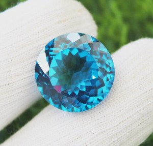 Piedra Preciosa de Topacio Azul Natural, Piedra Suelta con Certificado IGI, Ligera, para la Elaboración de Joyas, Anillos y Colgantes - Product Image 3