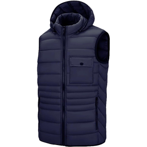 Latest Custom Puffer Vest <b>Warm</b> Winter Casual Clothes Padded Waistcoat Waterproof Outdoor Wears Quilted Hooded Puffer Vests Gilet - Product Image 3