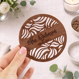 Celtic Knot Laser Cut Solid Wood Coaster Handcrafted Heat Resistant Drink Mat <b>Table</b> <b>Protector</b> Coffee Tea Cup Holder Home Decor - Product Image 6