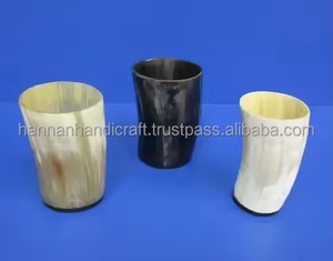 Cuerno Vikingo de Imitación Antigua, Hecho a Mano, de Alta Calidad, Material Orgánico de Lujo, Duradero, con Grabados y Logotipo Personalizado, Corto - Product Image 2