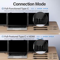 Nouveau lancement S10Pro, écran portable double 14 pouces IPS 1080P, extension d'écran triple pour ordinateur portable, pas de pilote requis, plug-and-play pour Mac